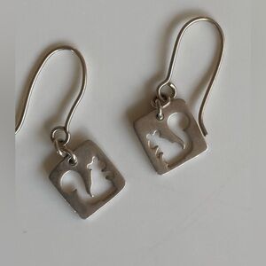 Tashi 925 sterling silver squirrel dangle drop pierced earrings